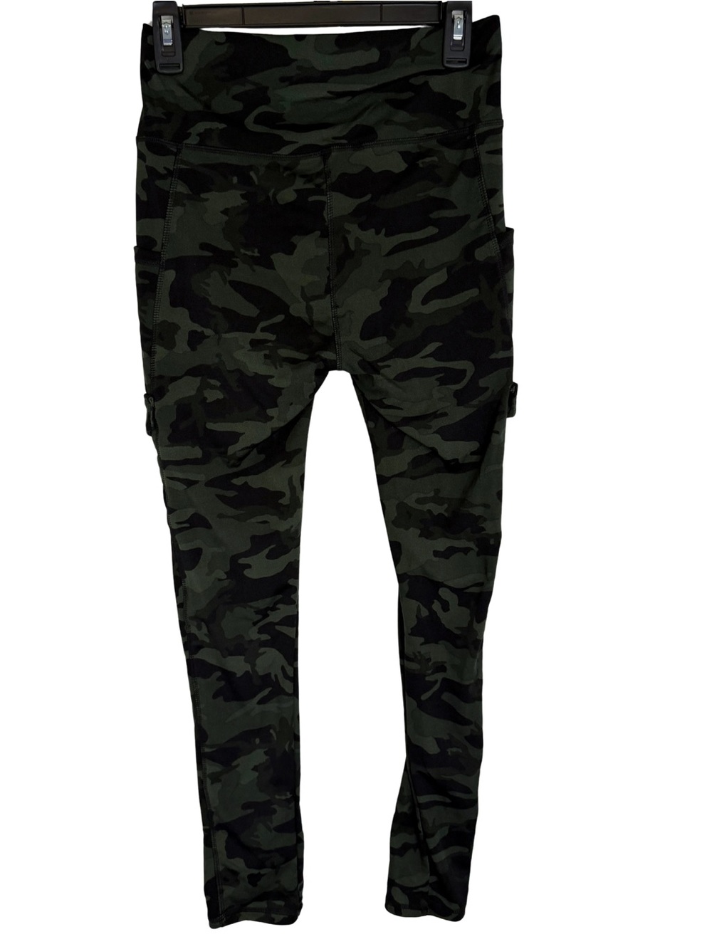 3/$20 Green Camo Leggings with Cargo Style Pockets - Picture 2 of 5